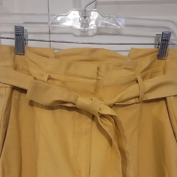 Ann Taylor Yellow Tie-Waist Trousers - Picture 4 of 10